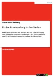 Cover von Rechte Parteiwerbung in den Medien