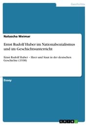 Cover von Ernst Rudolf Huber im Nationalsozialismus und im Geschichtsunterricht