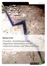 Cover von Ursachen, Auswirkungen und eingeleitete Maßnahmen aus der weltweiten Finanz- und Wirtschaftskrise