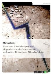 Cover von Ursachen, Auswirkungen und eingeleitete Maßnahmen aus der weltweiten Finanz- und Wirtschaftskrise