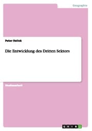 Cover von Die Entwicklung des Dritten Sektors