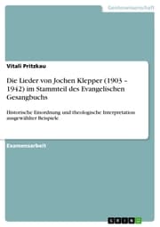 Cover von Die Lieder von Jochen Klepper (1903 - 1942) im Stammteil des Evangelischen Gesangbuchs
