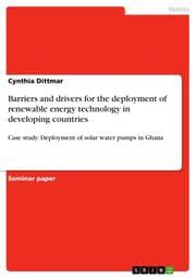 Cover von Barriers and drivers for the deployment of renewable energy technology in developing countries