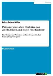 Cover von Phänomenologischen Qualitäten von Zeitstrukturen am Beispiel 'The Sandman'