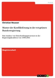 Cover von Muster der Konfliktlösung in der rot-grünen Bundesregierung