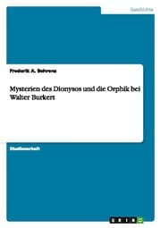 Cover von Mysterien des Dionysos und die Orphik bei Walter Burkert