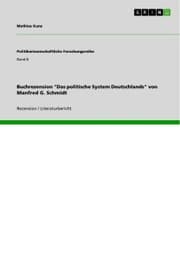 Cover von Buchrezension 'Das politische System Deutschlands' von Manfred G. Schmidt