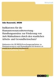 Cover von Indikatoren für die Humanressourcenbewertung - Handlungsansätze zur Förderung von AuG-Maßnahmen durch den staatlichen Arbeits- und Gesundheitsschutz?