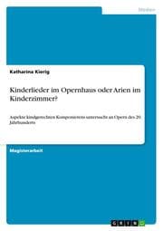 Cover von Kinderlieder im Opernhaus oder Arien im Kinderzimmer?