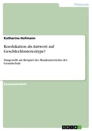 Cover von Koedukation als Antwort auf Geschlechtsstereotype?