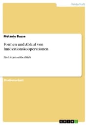 Cover von Formen und Ablauf von Innovationskooperationen