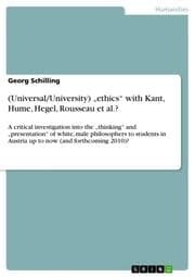 Cover von (Universal/University) ethics with Kant, Hume, Hegel, Rousseau et al.?