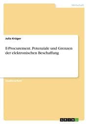 Cover von E-Procurement. Potenziale und Grenzen der elektronischen Beschaffung