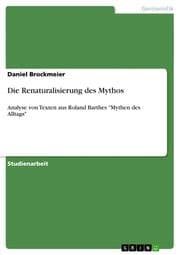 Cover von Die Renaturalisierung des Mythos