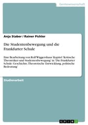 Cover von Die Studentenbewegung und die Frankfurter Schule