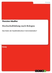 Cover von Hochschulbildung nach Bologna