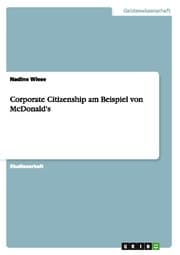 Cover von Corporate Citizenship am Beispiel von McDonald's