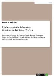 Cover von Ländervergleich: Präventive Gewinnabschöpfung (PräGe)