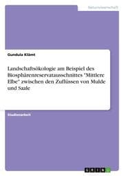 Cover von Landschaftsökologie am Beispiel des Biosphärenreservatausschnittes 'Mittlere Elbe' zwischen den Zuflüssen von Mulde und Saale