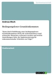 Cover von Bedingungsloses Grundeinkommen