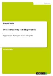 Cover von Die Darstellung von Hyponymie