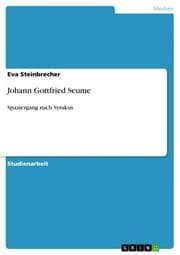 Cover von Johann Gottfried Seume