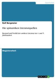Cover von Die spätantiken Literaturquellen