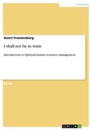 Cover von I shall not be in want