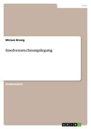 Cover von Insolvenzrechnungslegung
