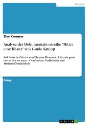 Cover von Analyse der Dokumentationsreihe 'Hitler eine Bilanz' von Guido Knopp