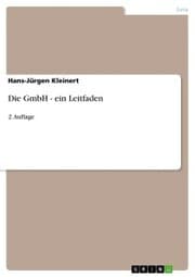 Cover von Die GmbH - ein Leitfaden