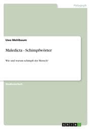 Cover von Maledicta - Schimpfwörter