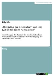 Cover von 'Die Kultur der Gesellschaft' und 'die Kultur des neuen Kapitalismus'