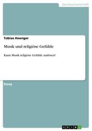 Cover von Musik und religiöse Gefühle
