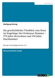 Cover von Ein geschichtlicher Überblick zum Eisen im Erzgebirge: Der Frohnauer Hammer - 570 Jahre Herrenhaus und 350 Jahre Eisenhammer