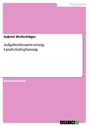 Cover von Aufgabenbeantwortung Landschaftsplanung
