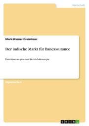 Cover von Der indische Markt für Bancassurance
