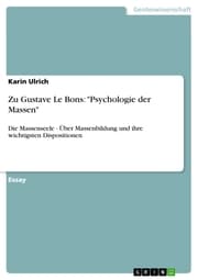 Cover von Zu Gustave Le Bons: 'Psychologie der Massen'