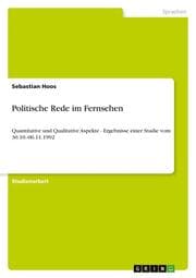 Cover von Politische Rede im Fernsehen