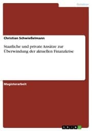 Cover von Staatliche und private Ansätze zur Überwindung der aktuellen Finanzkrise