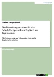 Cover von Nachbereitungsseminar für das Schul-/Fachpraktikum Englisch am Gymnasium
