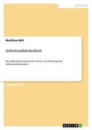 Cover von Arbeitszufriedenheit