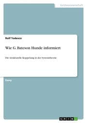 Cover von Wie G.Bateson Hunde informiert