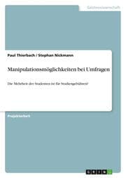 Cover von Manipulationsmöglichkeiten bei Umfragen