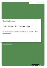Cover von Franz Innerhofer: 'Schöne Tage'