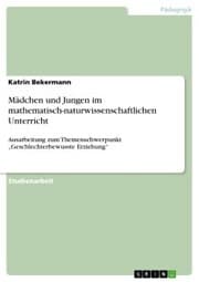 Cover von Mädchen und Jungen im mathematisch-naturwissenschaftlichen Unterricht