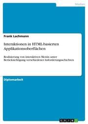 Cover von Interaktionen in HTML-basierten Applikationsoberflächen