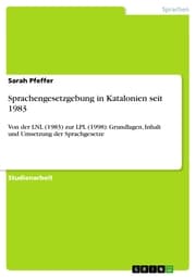 Cover von Sprachengesetzgebung in Katalonien seit 1983