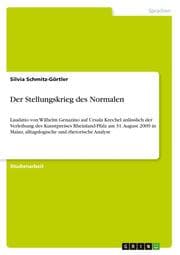 Cover von Der Stellungskrieg des Normalen