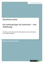 Cover von Die Anthropologie des Aristoteles - eine Einführung